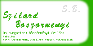 szilard boszormenyi business card